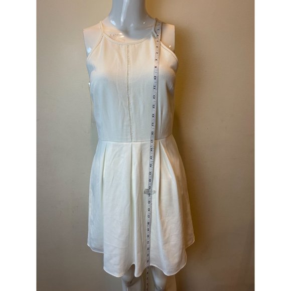 Speechless Womens Skater Mini Dress Sleeveless Halter Neck White Size Small - Picture 4 of 9